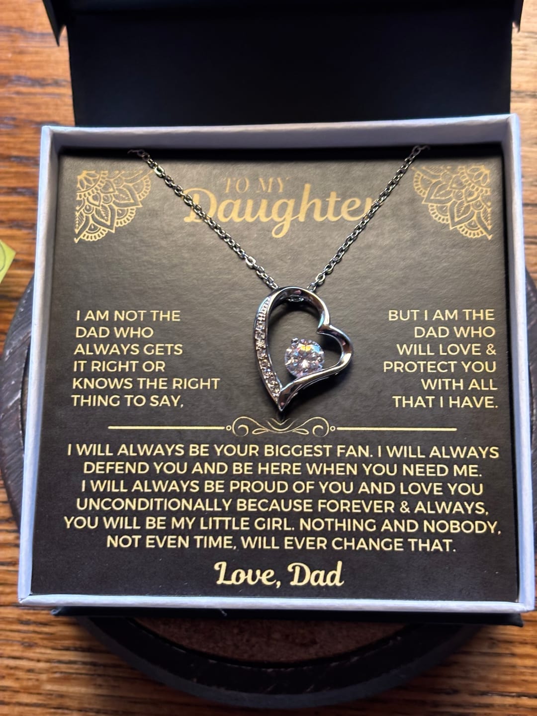 Customer photo review of To My Daughter - Love Dad - Beautiful Gift Set - SS559