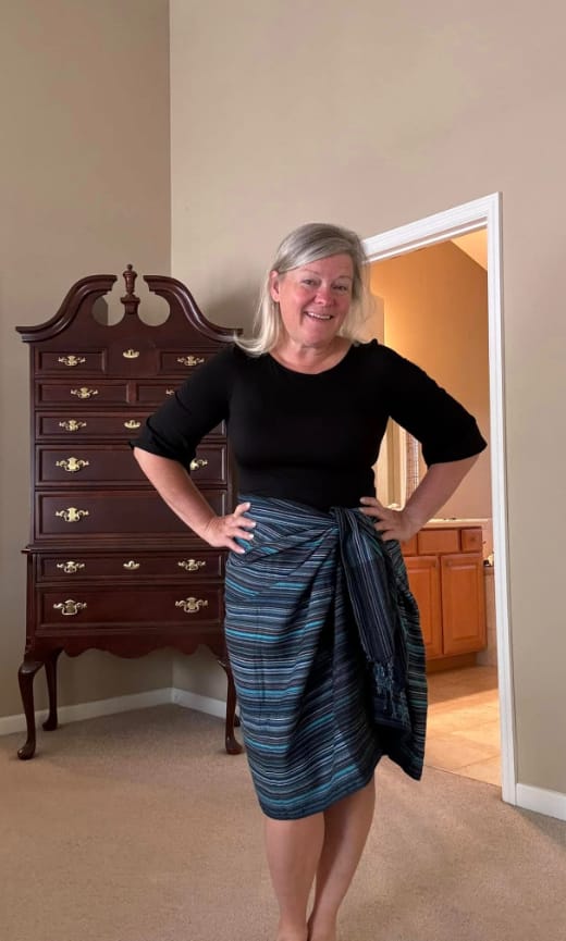 Customer photo review of NEW! Organic Cotton Turkish Towel Multi