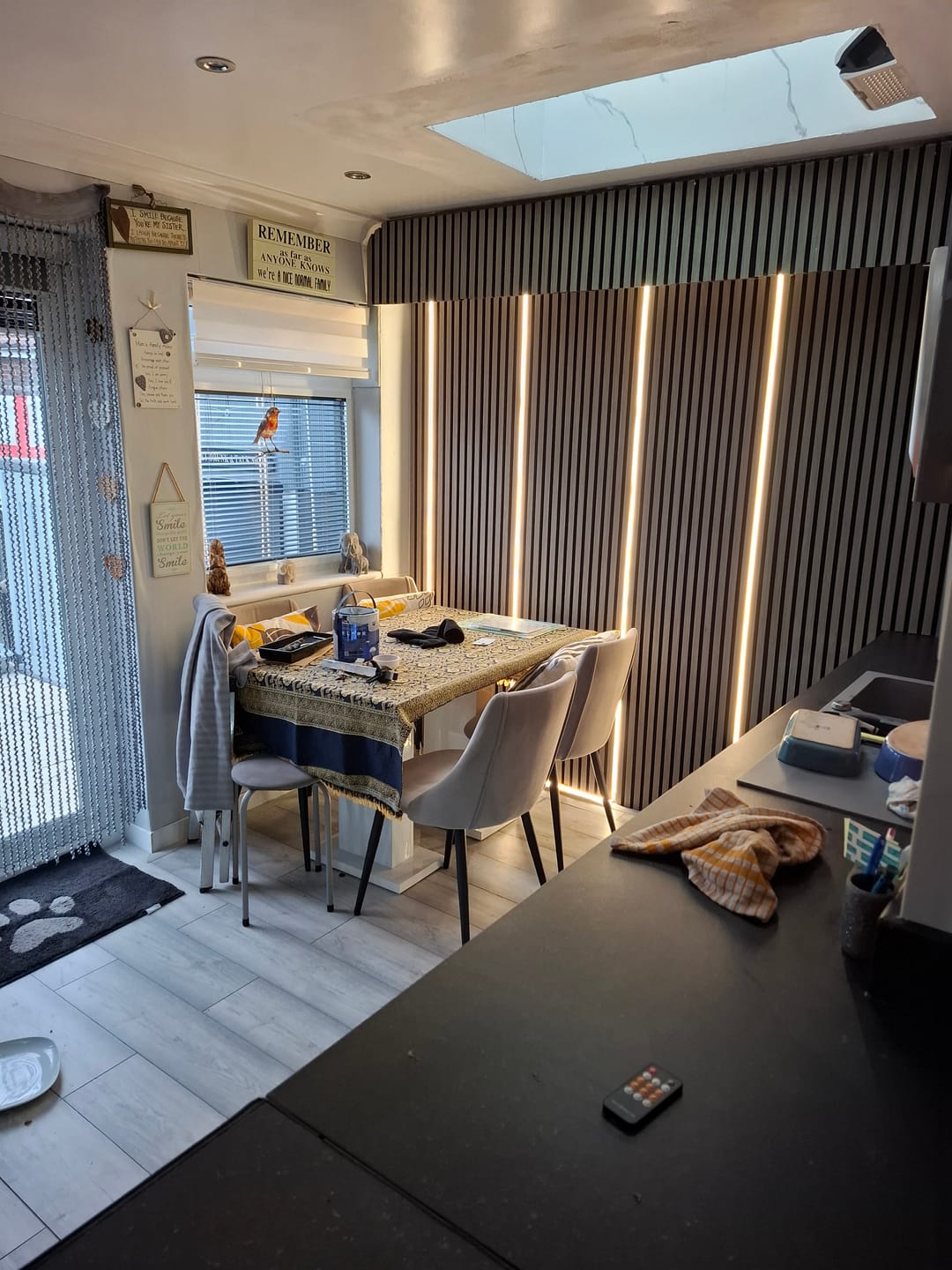 Customer photo review of 5 Pack of 2 Meters (Total 10 Meters) Flat Aluminum Profile Channel with Frosted Diffuser and Accessories for LED Strip Lighting