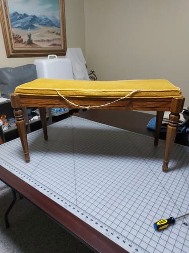 Customer photo review of AC Spirit Luxury Stain Resistant Chenille Upholstery Fabric by The Yard