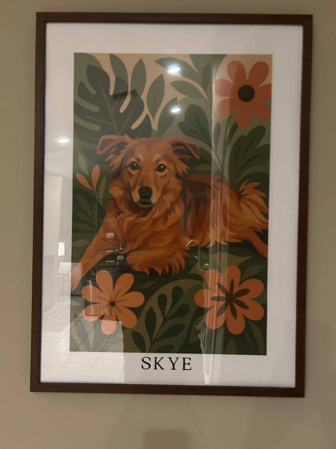 Customer photo review of Custom Pet Portrait Poster - Modern Illustration Style