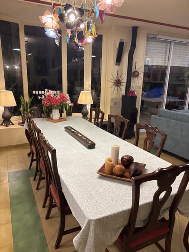 Customer photo review of מפת שולחן בריק מנטה