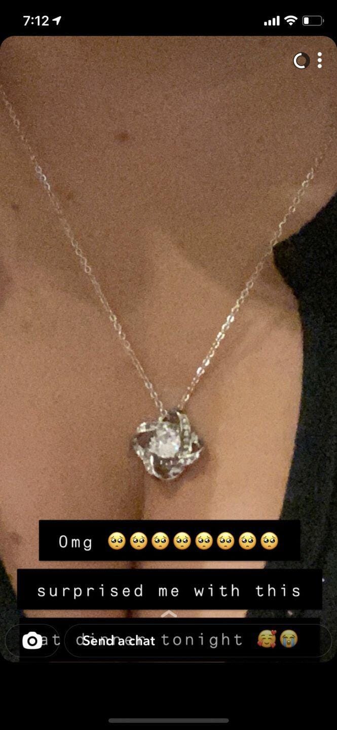 Customer photo review of Wife - I Love You - Love Knot Necklace