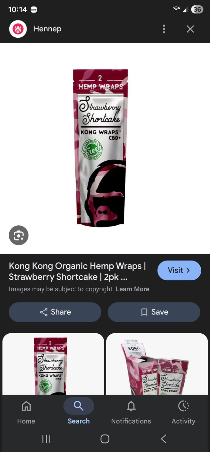Customer photo review of STRAWBERRY SHORTCAKE HEMP WRAPS