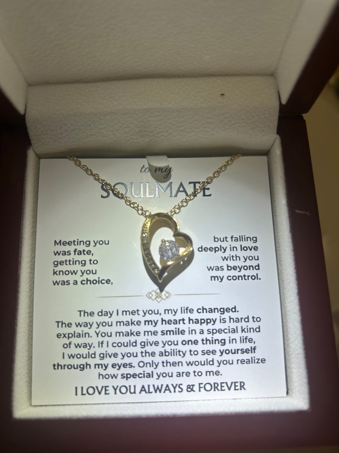 Customer photo review of For the Love of My Life 💞 — The Words I Could Never Say Out Loud
