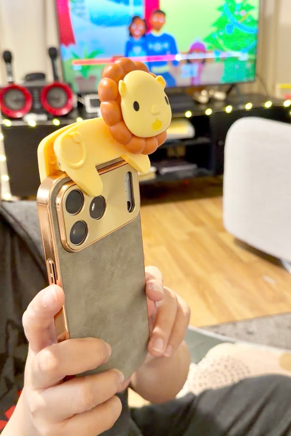 Customer photo review of Lou Rattle & Phone Clip