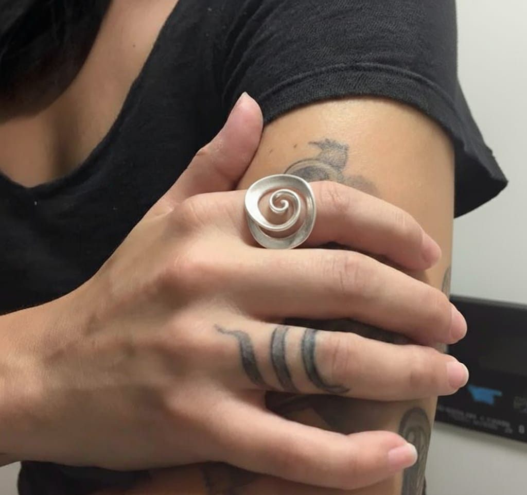 Customer photo review of Fluid Architecture Ring