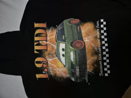 Customer photo review of CAR VINTAGE COMIC - Personalisierbarer Hoodie Back