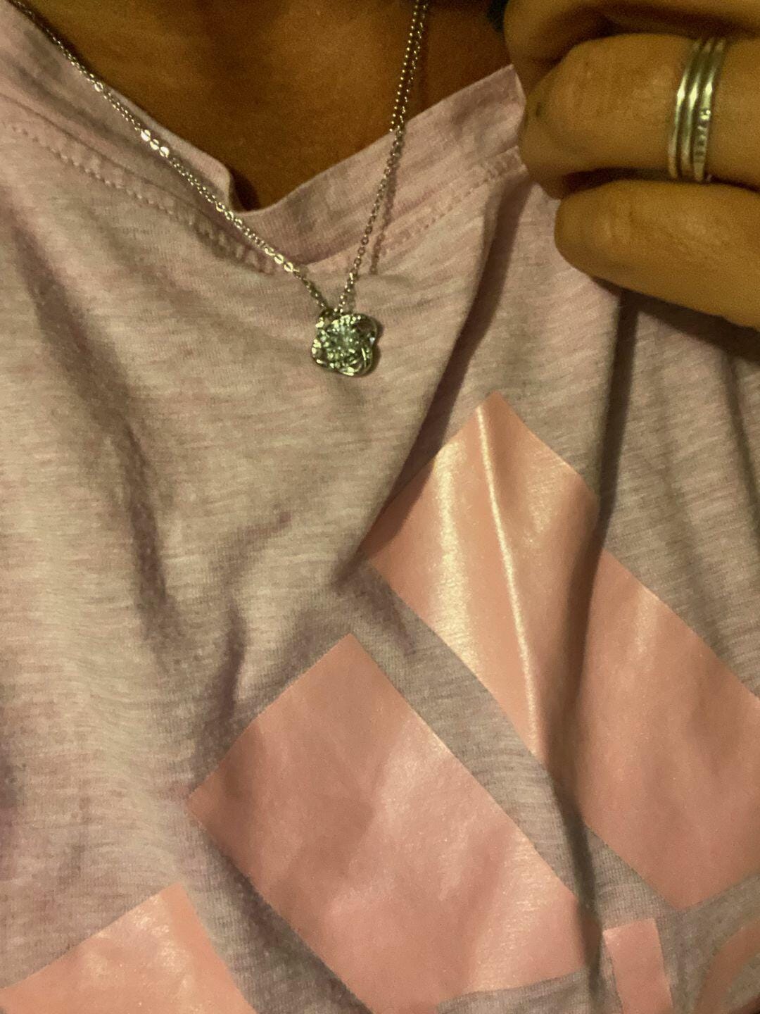 Customer photo review of To My Beautiful Future Wife Gift- My Last Everything- Love Knot Necklace