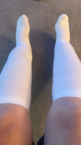 Customer photo review of Performance Eucalyptus Compression Socks