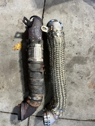 Customer photo review of 2004.5-2010 Duramax 3" Stainless Steel Downpipe (117000500)