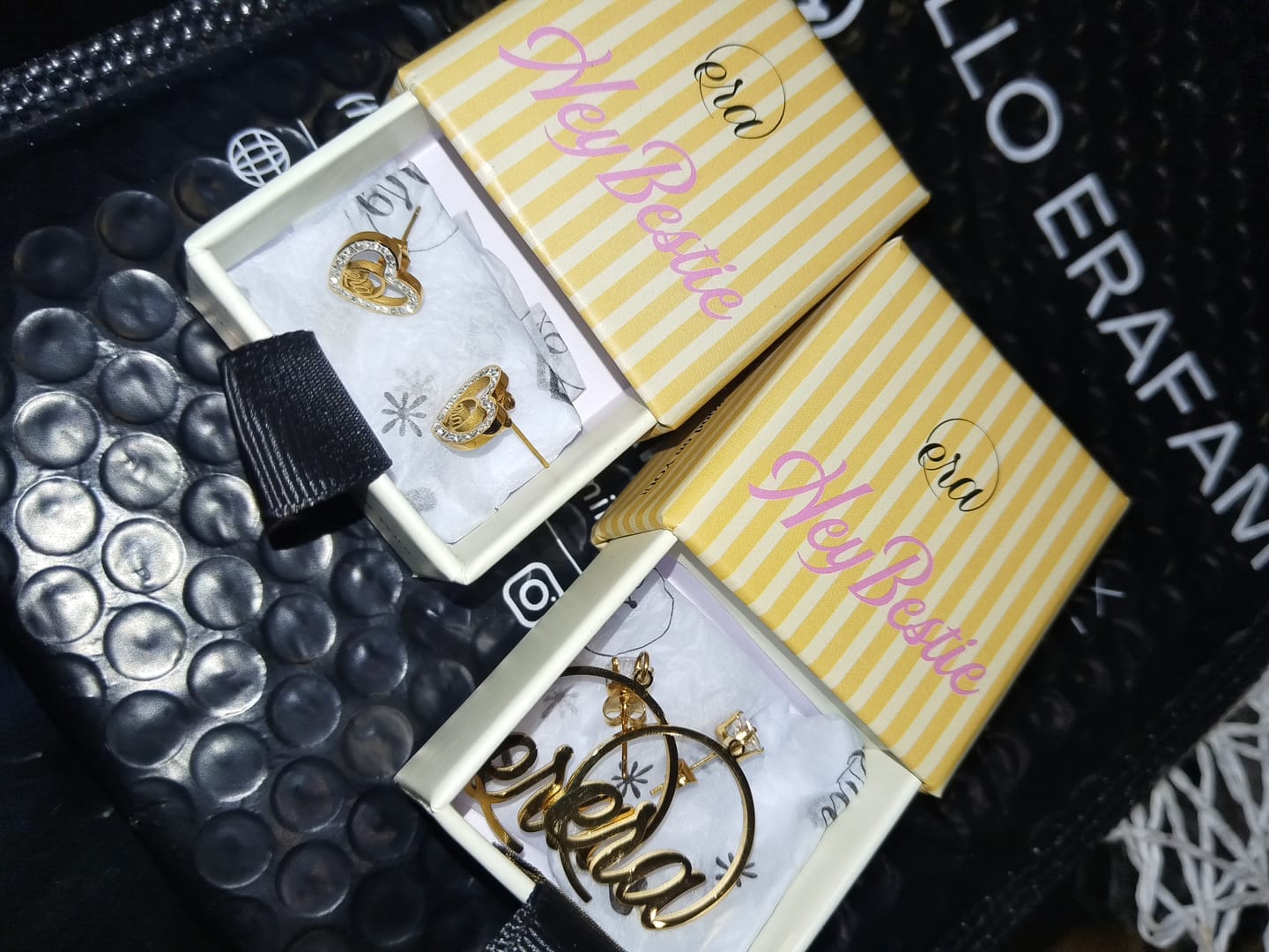 Customer photo review of Gold Thando Luxe Studs