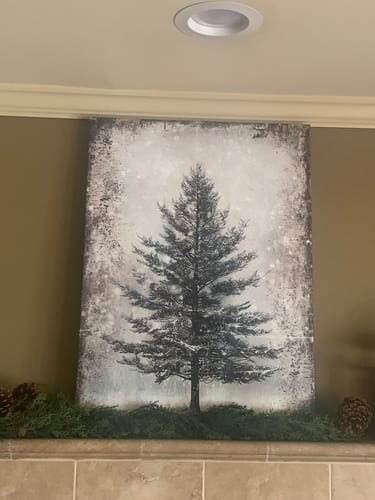 Customer photo review of Vintage Christmas Tree Wall Art II