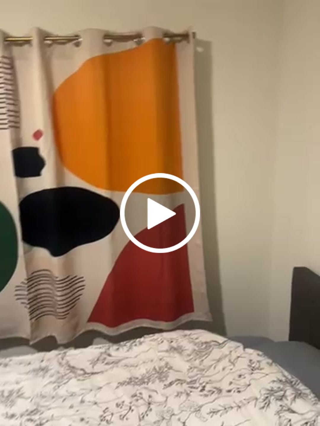 Customer video review of Abstract Art Geometric Mid Century Modern Blackout Window Curtains ROHE - 2 Panels