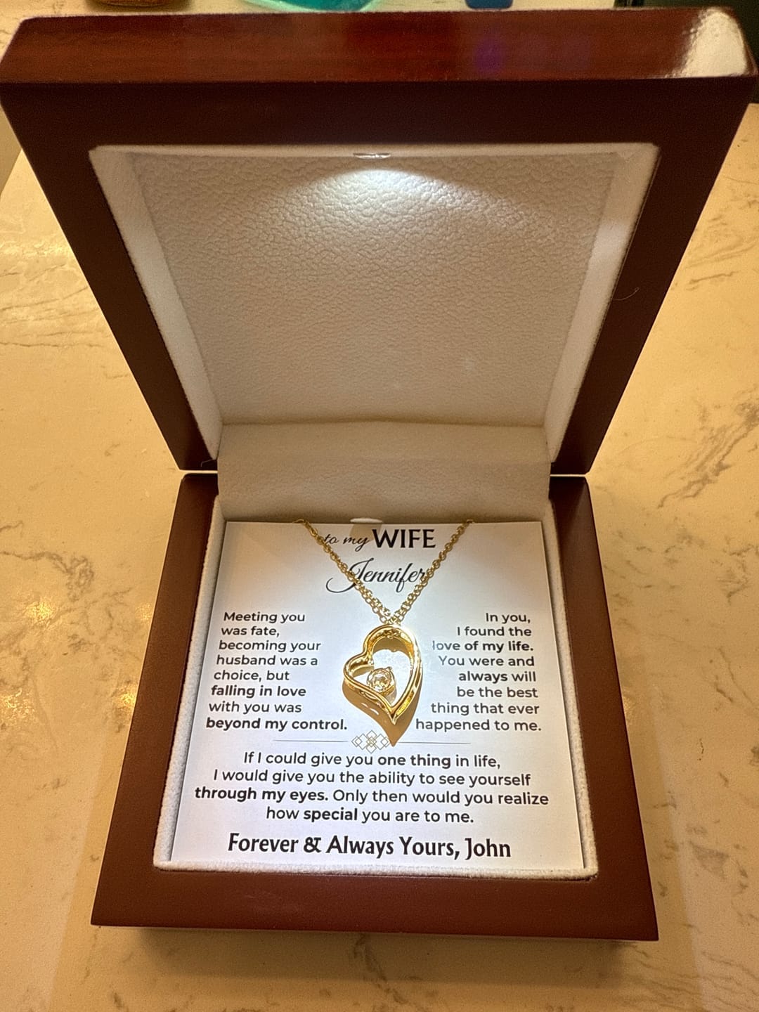 Customer photo review of For the Love of My Life 💞 — The Words I Could Never Say Out Loud