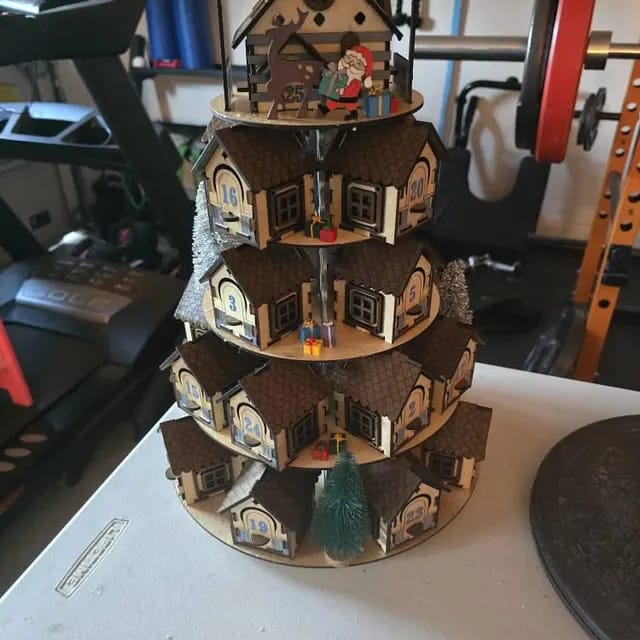 Customer photo review of Christmas advent calendar house laser cut svg file
