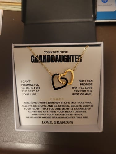 Customer photo review of To My Granddaughter - Forever Linked Hearts - Gift Set