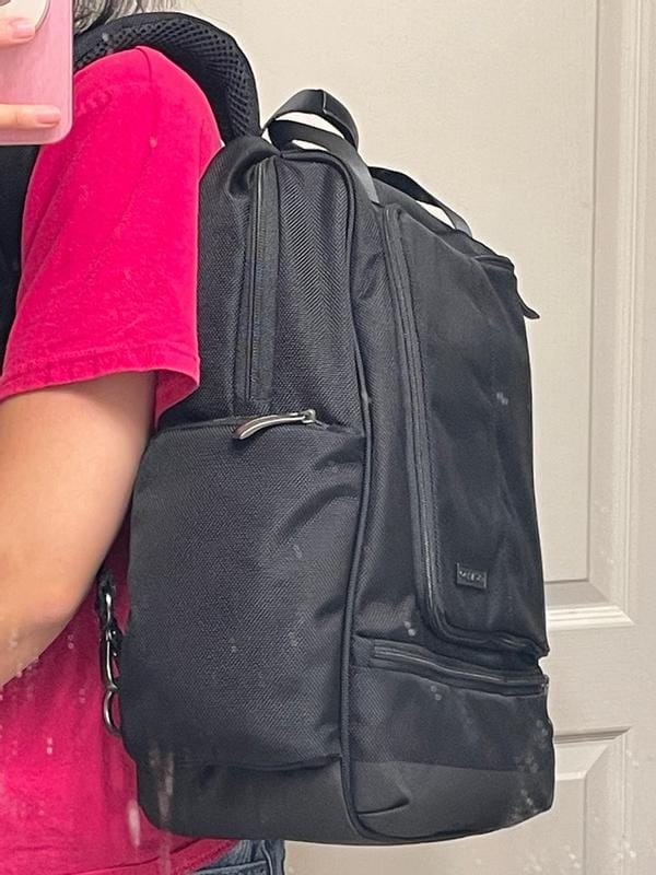 Customer photo review of Flight Essentials Softside Deluxe Backpack, 23L