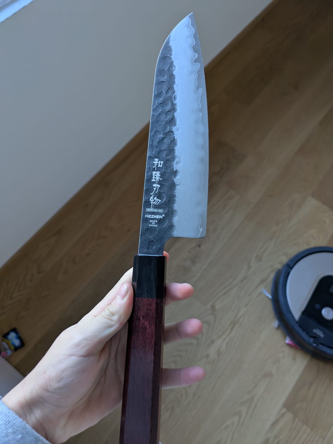 Customer photo review of HEZHEN 8.5" Shizen Series Santoku