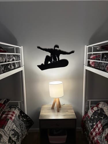 Customer photo review of Big Air Snowboarder - Metal Wall Art