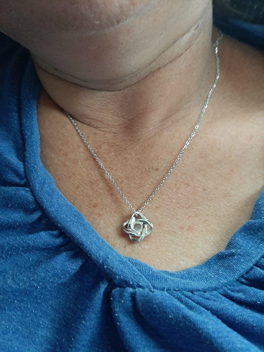 Customer photo review of Wife - I Love You - Love Knot Necklace
