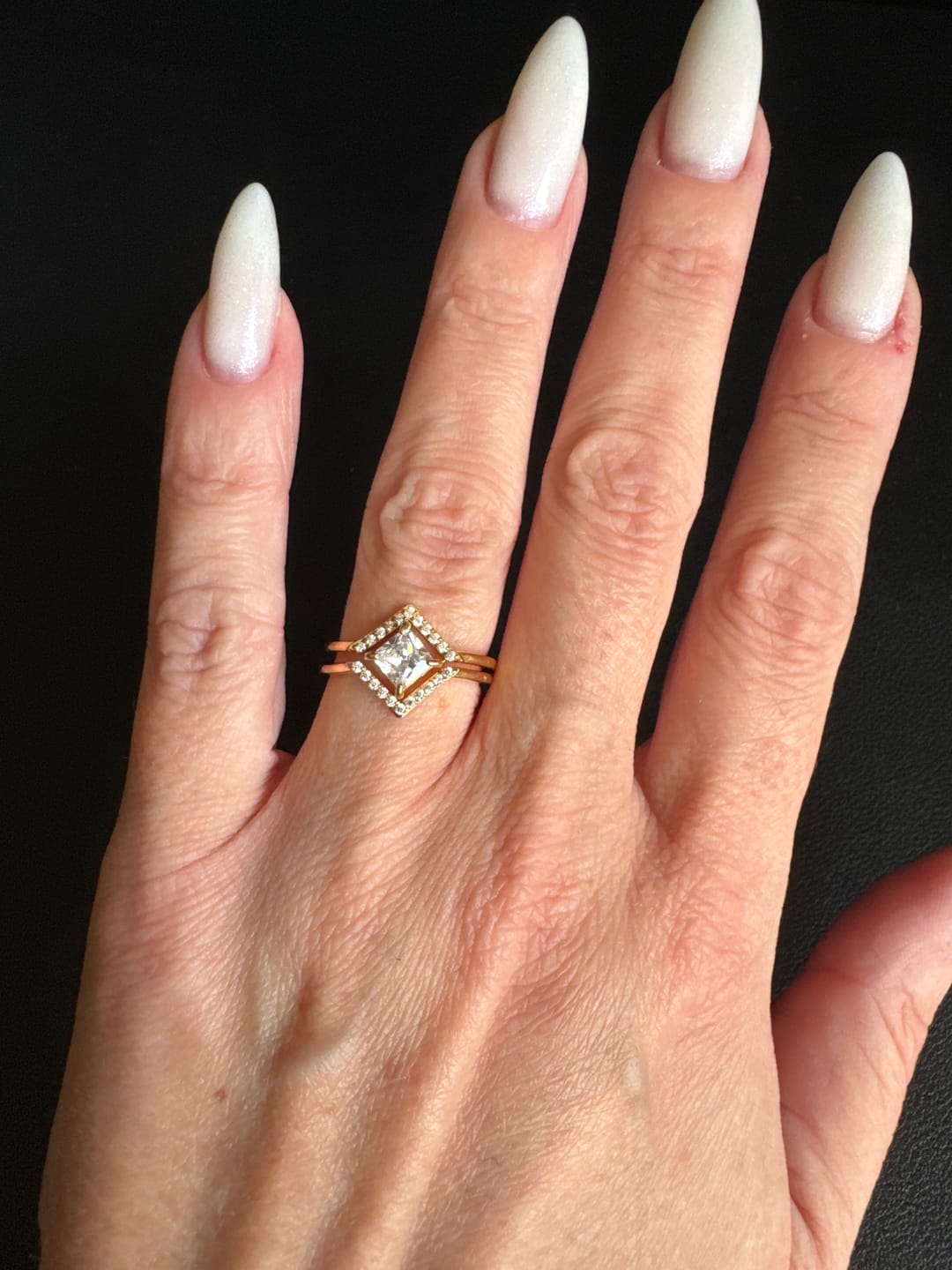 Customer photo review of Larissa 2er Ring | 18K vergoldet