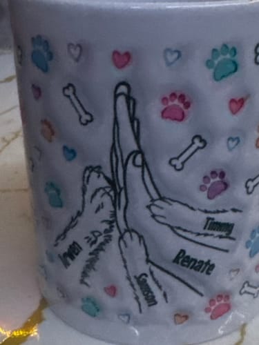 Customer photo review of Beste Hunde Mama ever (3D Optik) - Individuelle Tasse