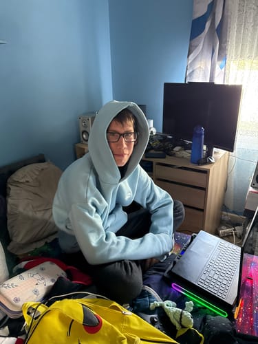 Customer photo review of “Squiddy” Classic Hoodie (PRE-ORDER)