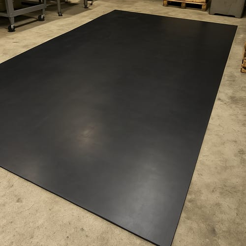 Customer photo review of Commercial Grade Rubber Sheet 1.5mm-25mm, 1.4m Wide Heavy Duty, Abrasion Resistant Custom Cut by Meter Natural Rubber for Industrial Use