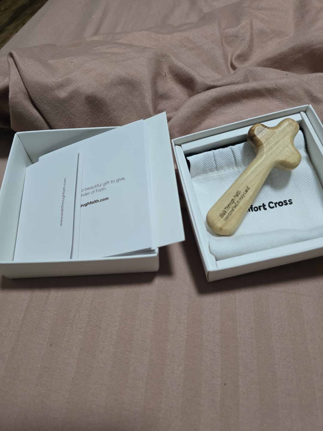 Customer photo review of COMFORT CROSS FOR A CAUSE – MADE IN HOLY LAND