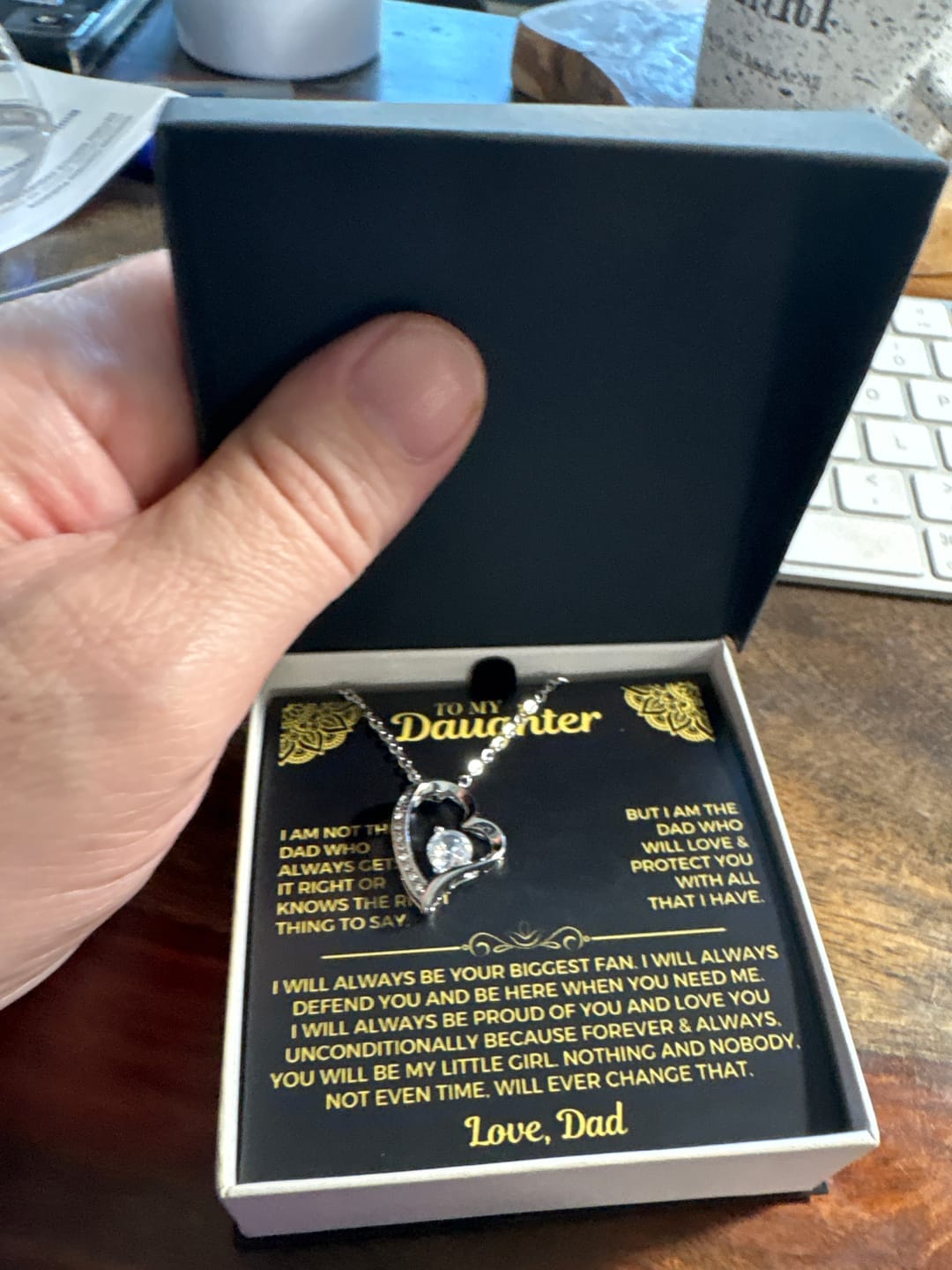 Customer photo review of To My Daughter - Love Dad - Beautiful Gift Set - SS559