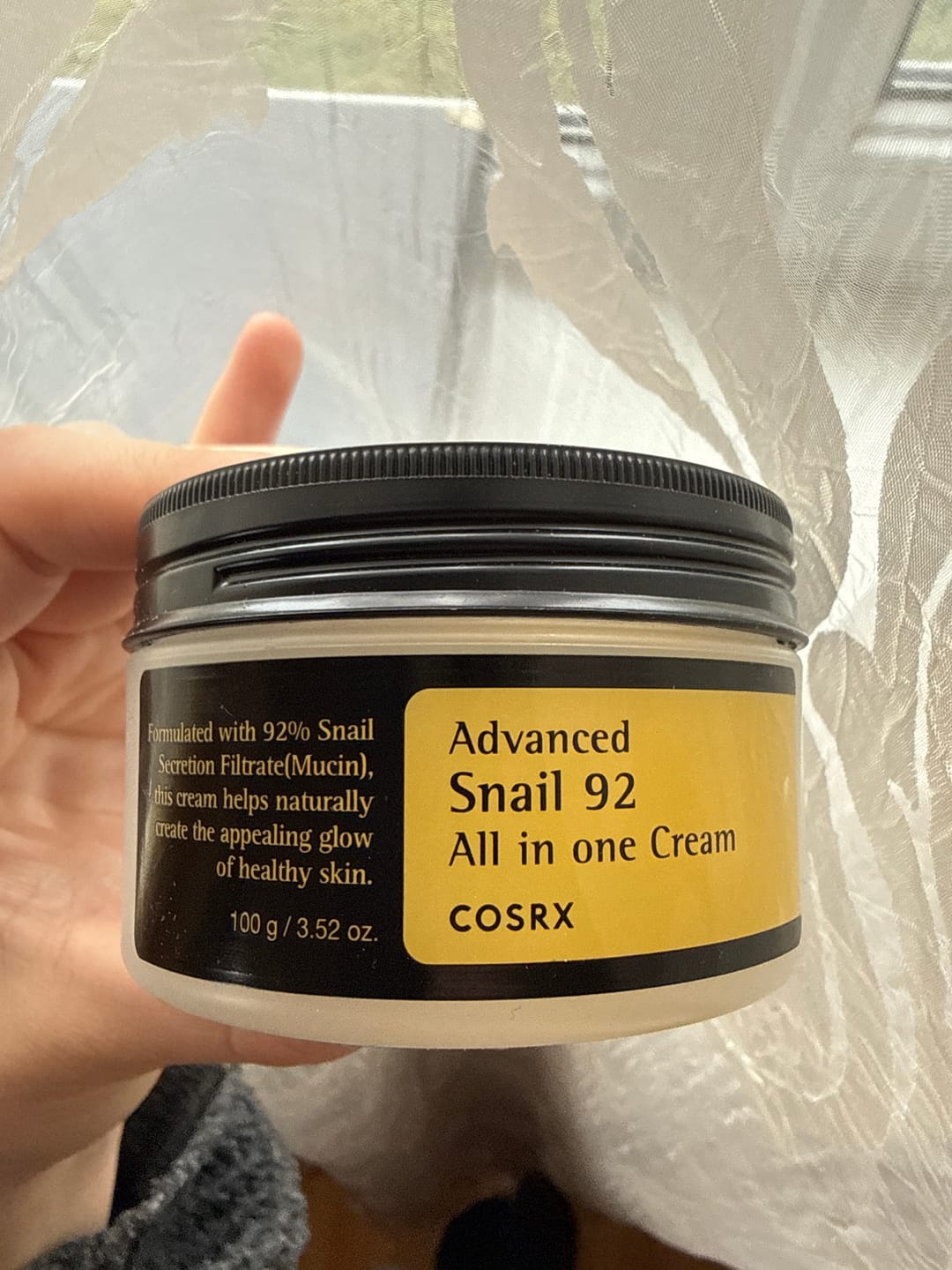 Customer photo review of Aktīvas iedarbības krēms ar gliemežu mucīnu Cosrx Advanced Snail 92 All in One Cream