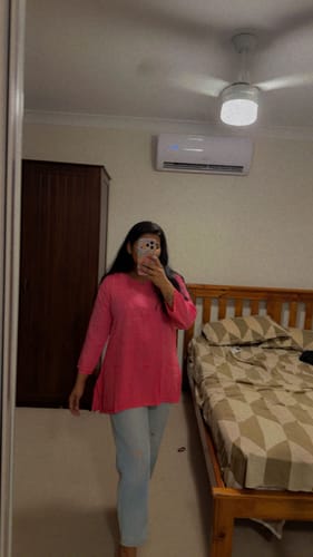 Customer photo review of Gul Rose Pink Ombre Short Rayon Kurta