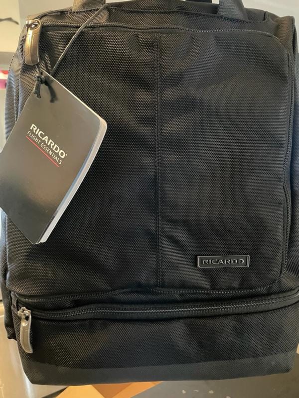 Customer photo review of Flight Essentials Softside Deluxe Backpack, 23L
