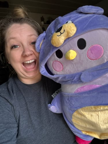 Customer photo review of Purple Plushie: Where Soft Self-Care Begins