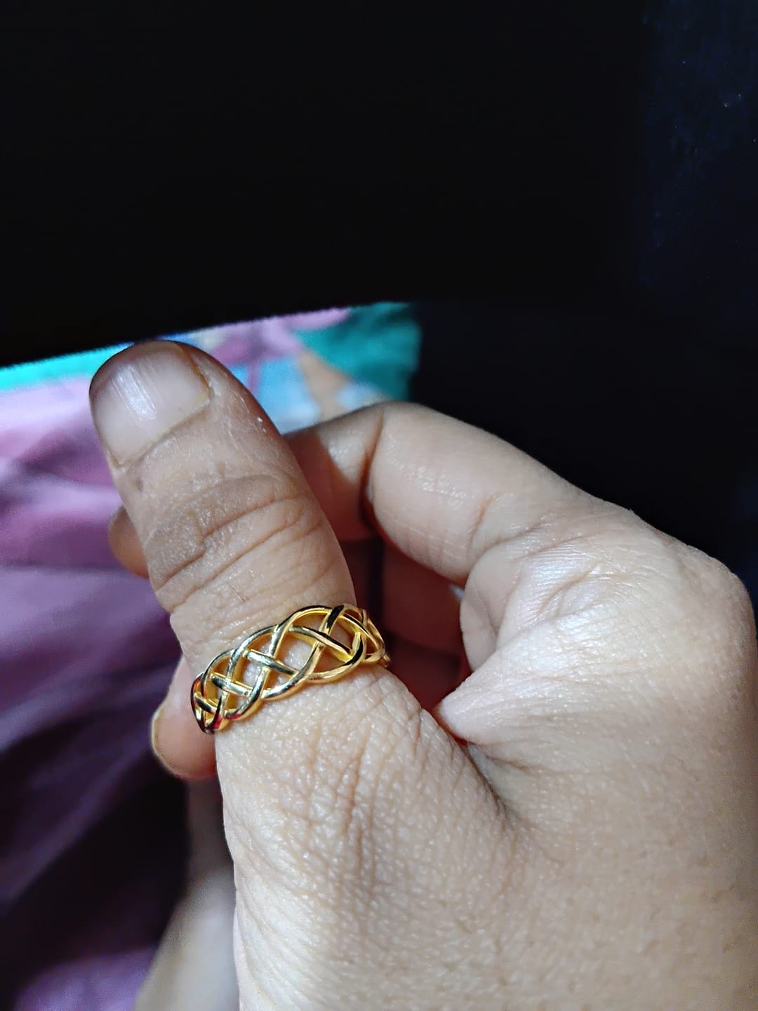 Customer photo review of Interlocking Gold Ring