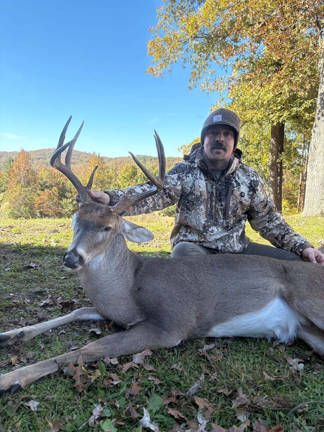 Customer photo review of Men’s Heated Duck Hunting Jacket with Fleece Lining, Waterproof 1/2 Zip Jacket for Hunting (Veil Avayde Camo, Size S-XXXL)
