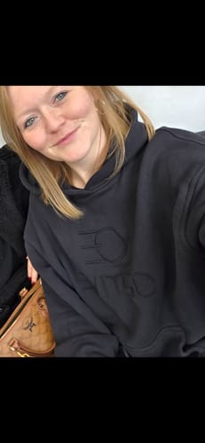 Customer photo review of OVERSIZED UNISEX HOODIE - Deep Black