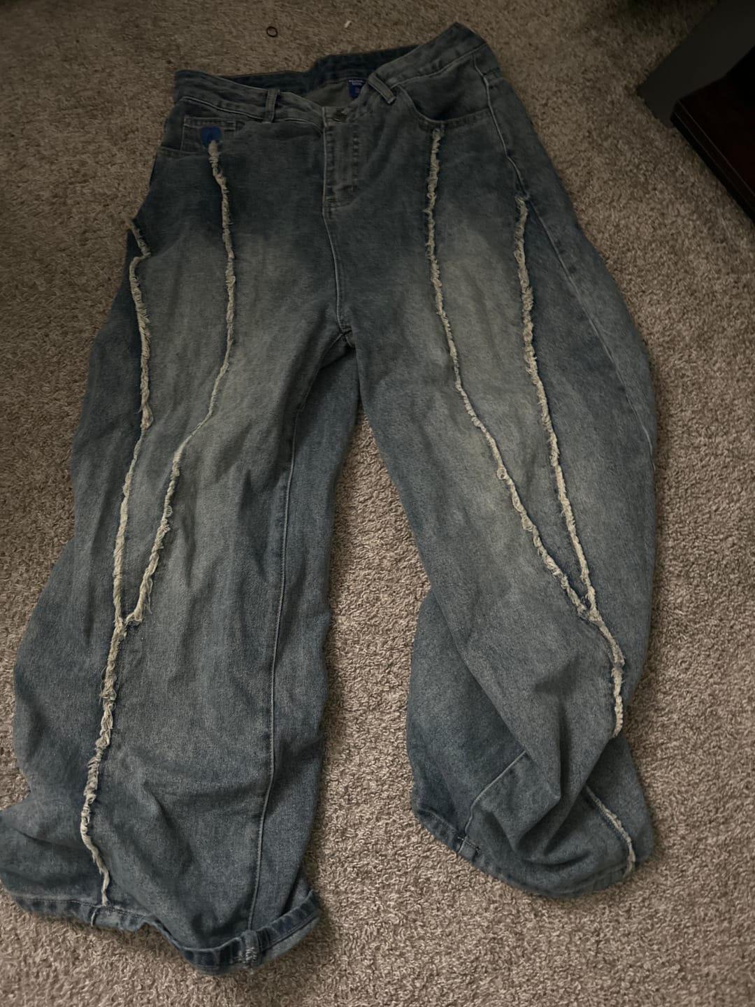 Customer photo review of Aelfric Eden Baggy Fringe Jeans