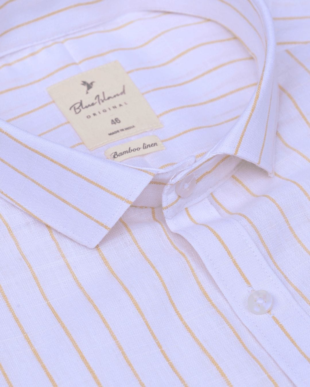 Customer photo review of Golden White Stripes -Full-Bamboo Linen