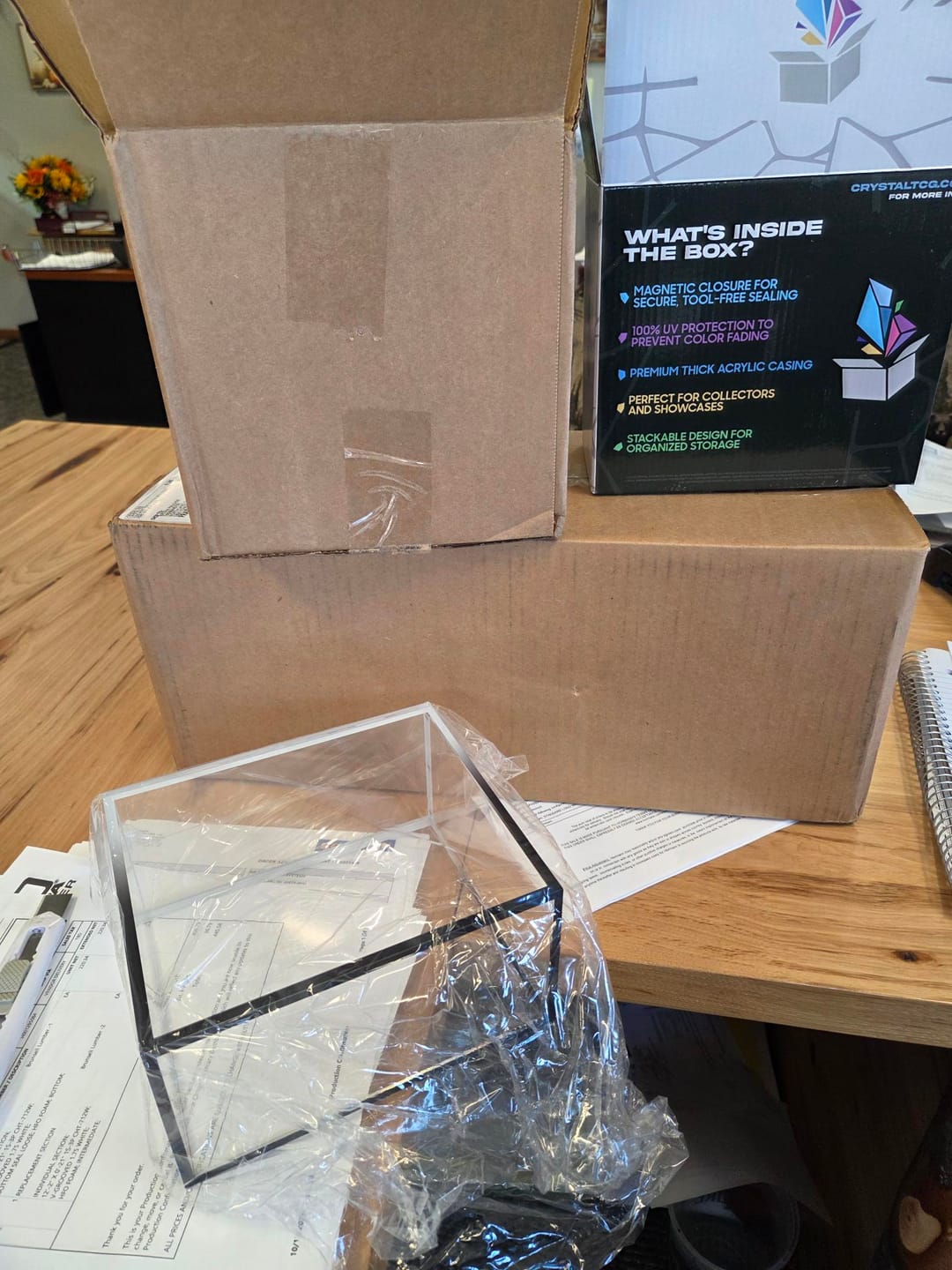 Customer photo review of Premium Colored Acrylic Pokemon Elite Trainer Box Case