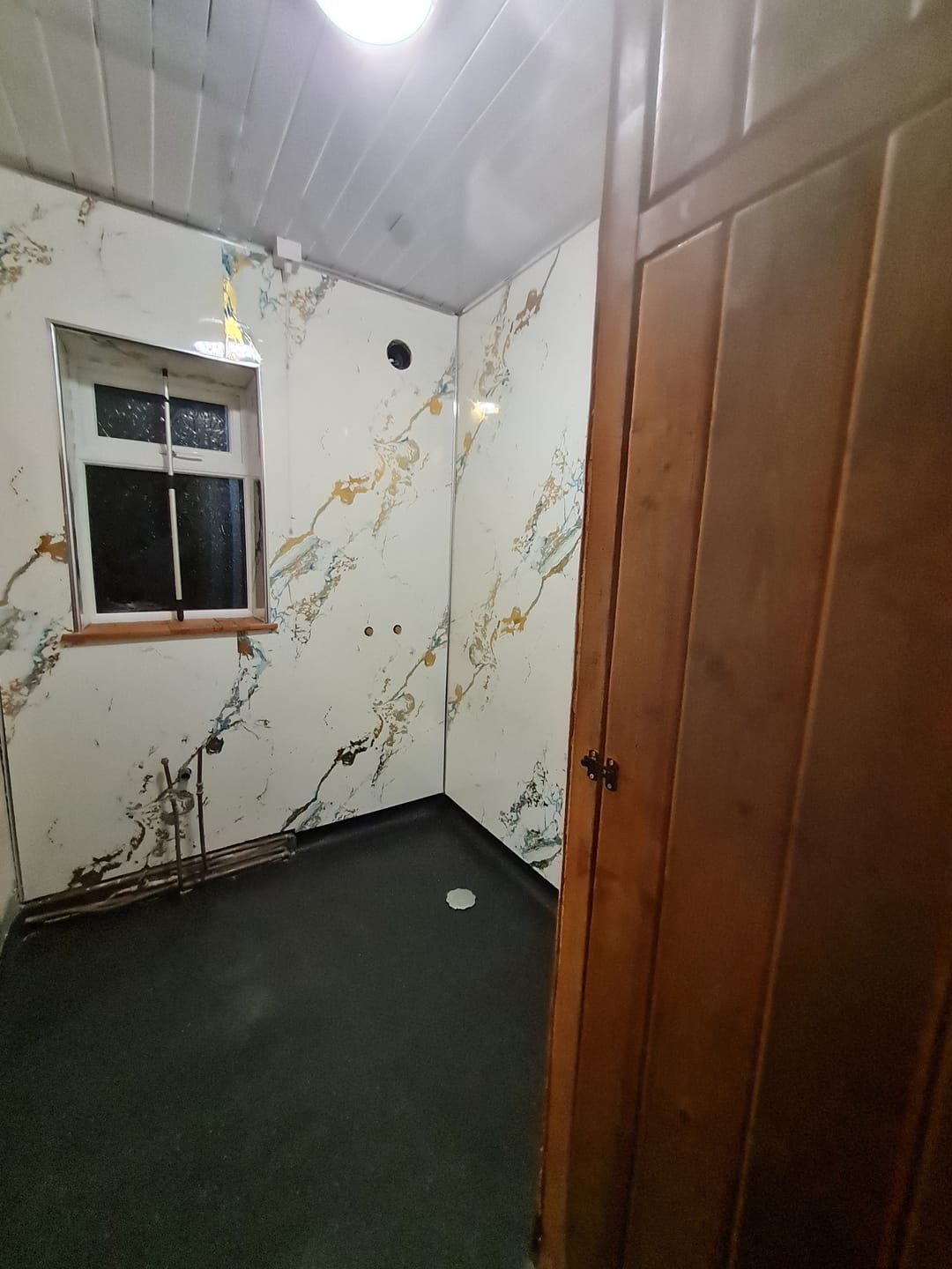 Customer photo review of 10mm Oro Blue Ultra Matt Shower Panel 1M x 2.4M