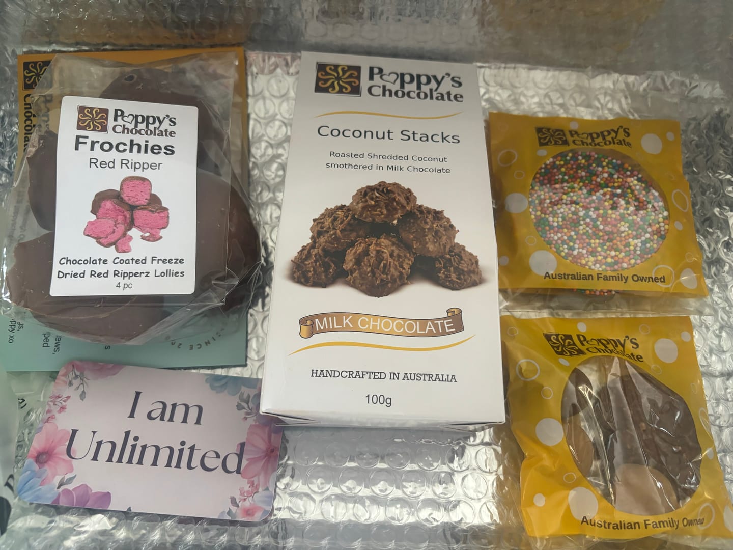 Customer photo review of Frochies Red Ripper chocolate coated freeze dried lollies
