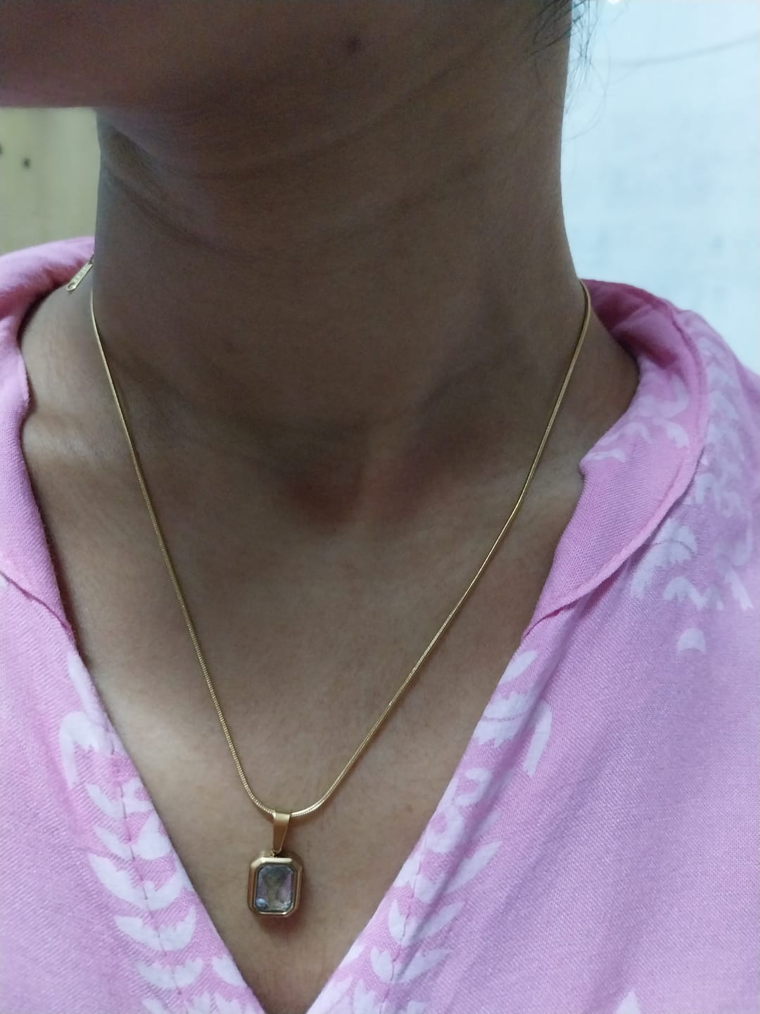 Customer photo review of Everyday Exquisite Yellow Stone Gold Necklace