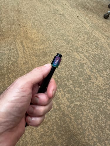 Customer photo review of OIL SLICK Weighted Spinner Pen with 4 refills - Ultimate Desk Tool