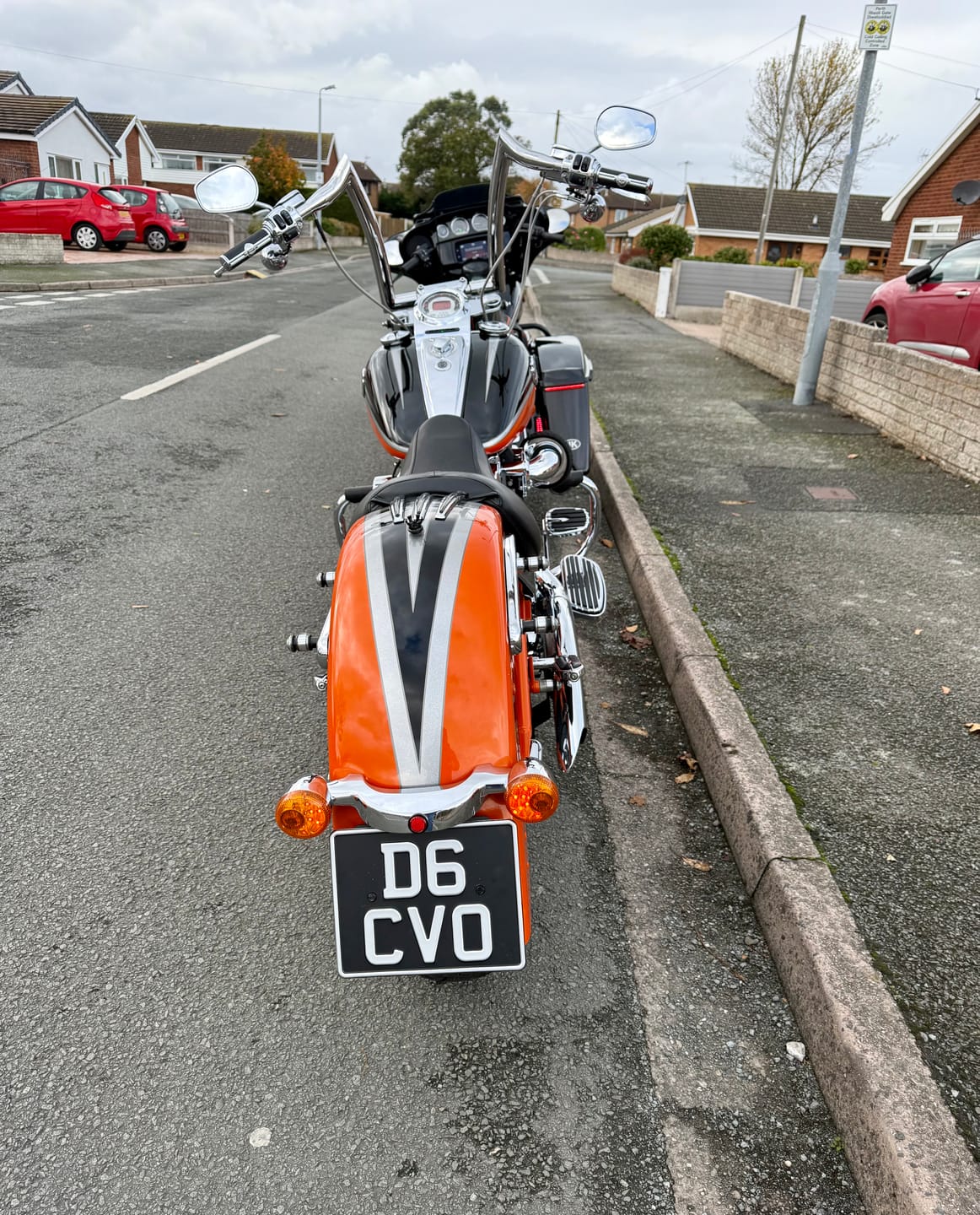 Customer photo review of Classic Metal Pressed Motorcycle Number Plate - 9 x 7 Inches