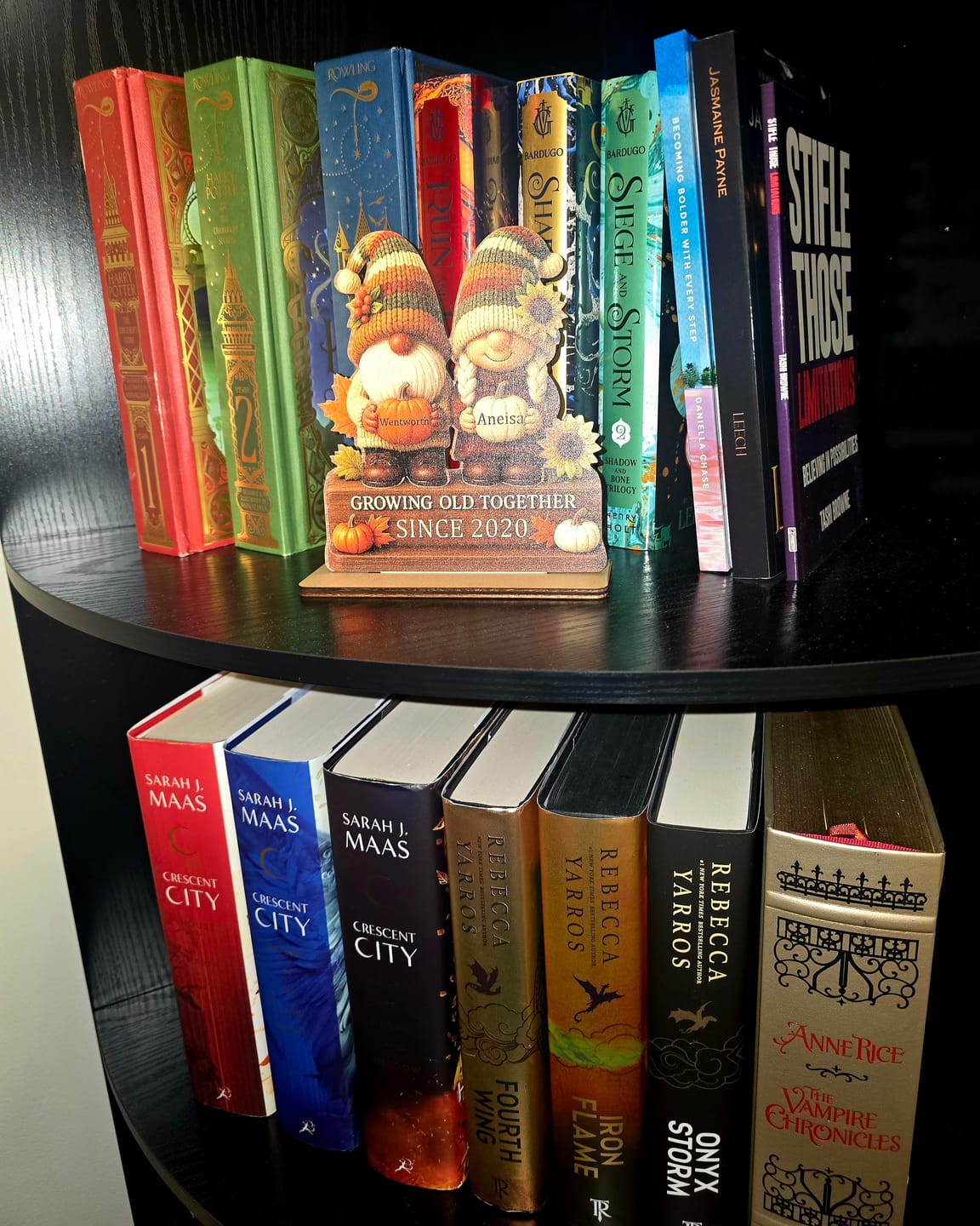 Customer photo review of Personalized "Growing Old Together" Gnome Plaque With Couple Names & Sunflowers Pumpkins Autumn's Warm Charm For Couple Gift For Grandparent