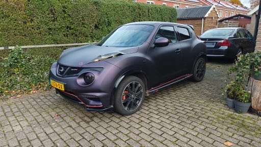 Customer photo review of Mallcas™ Matte Black Purple Vinyl Wrap (PET Liner)