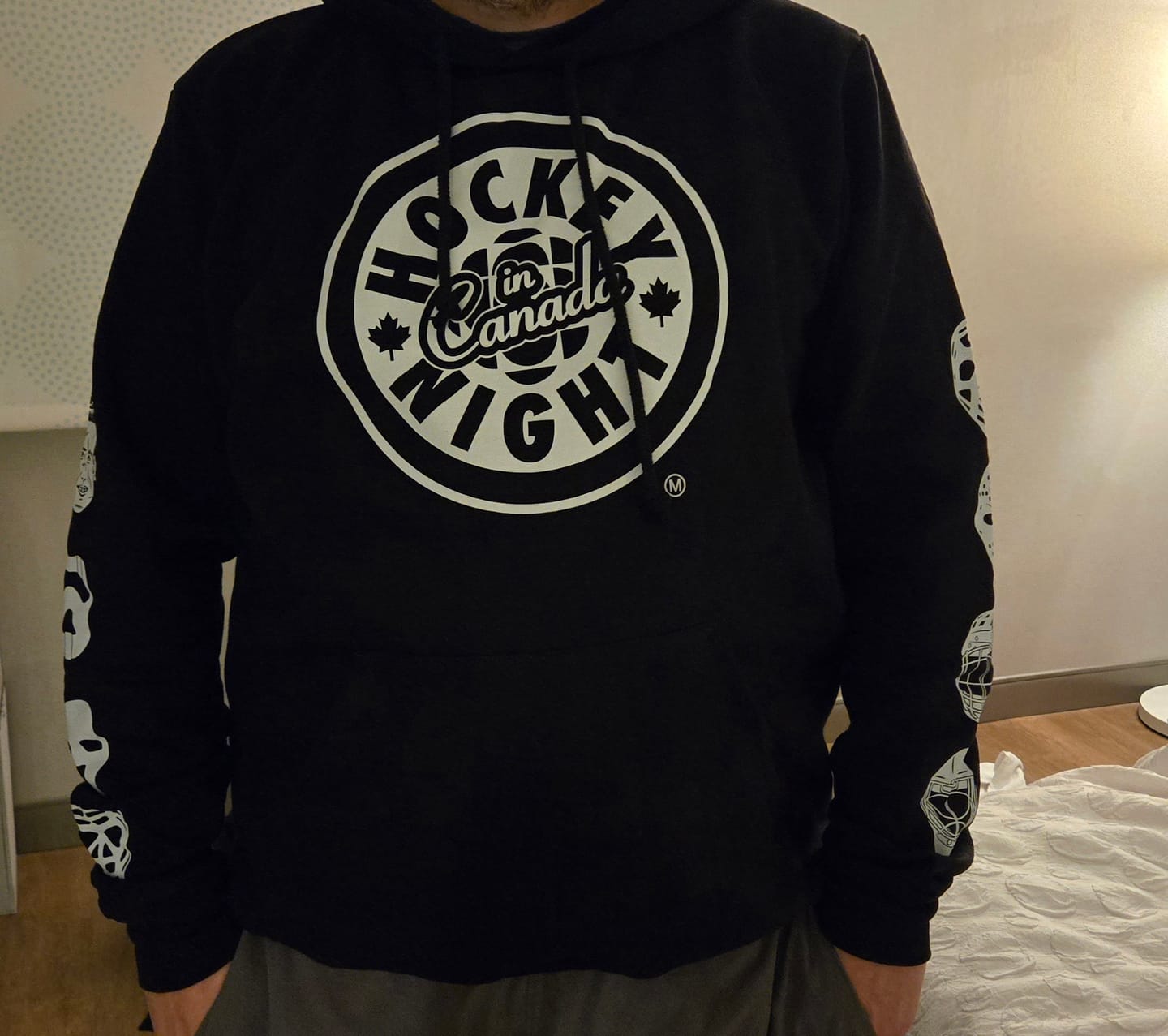 Customer photo review of Hockey Night in Canada Goalie Mask Evolution Hoodie