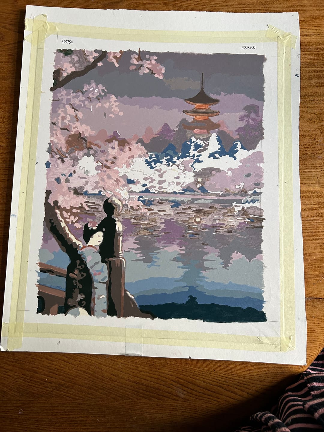 Customer photo review of Paint by Numbers Kit-Sakura Lakeside